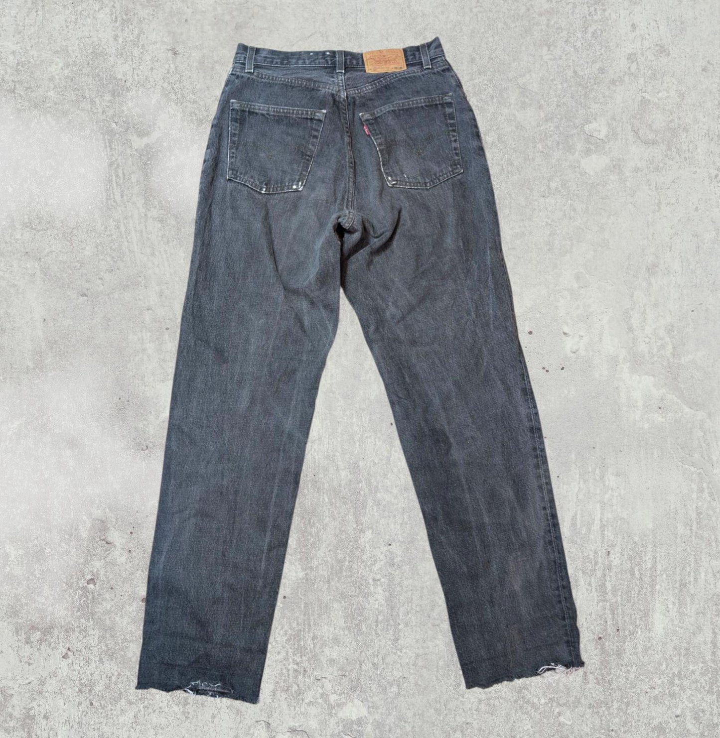 Levi's Men's 901 Distressed Straight Leg Jeans - Grey - Size 29W 30L