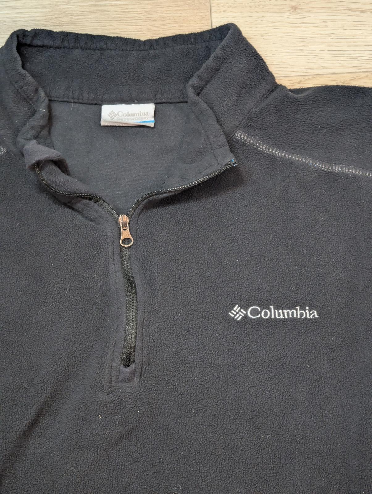 Columbia Men's 1/4 Zip Fleece Jumper - Black - Size Large