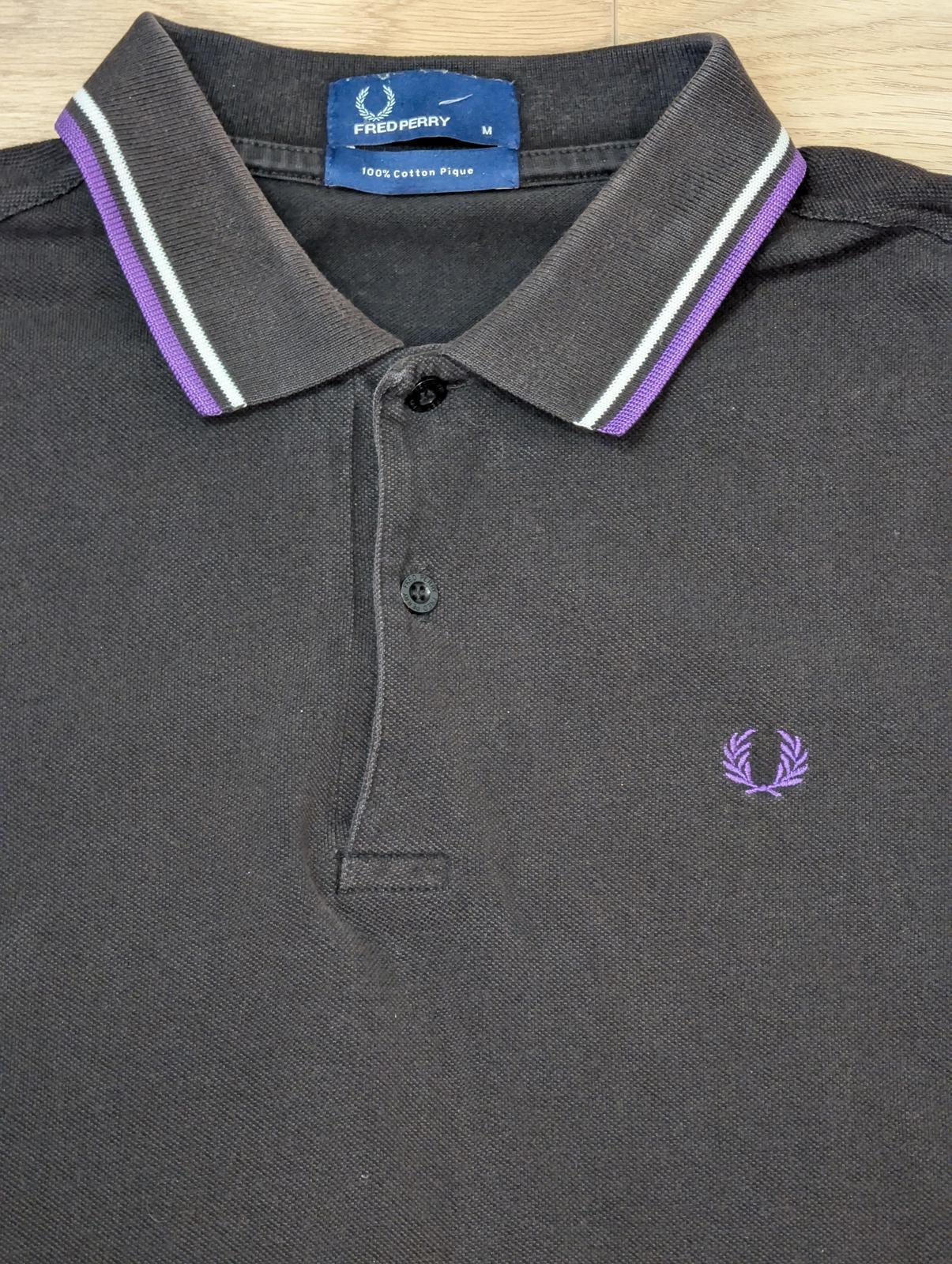 Fred Perry Men's Polo T Shirt - Black - Size Medium