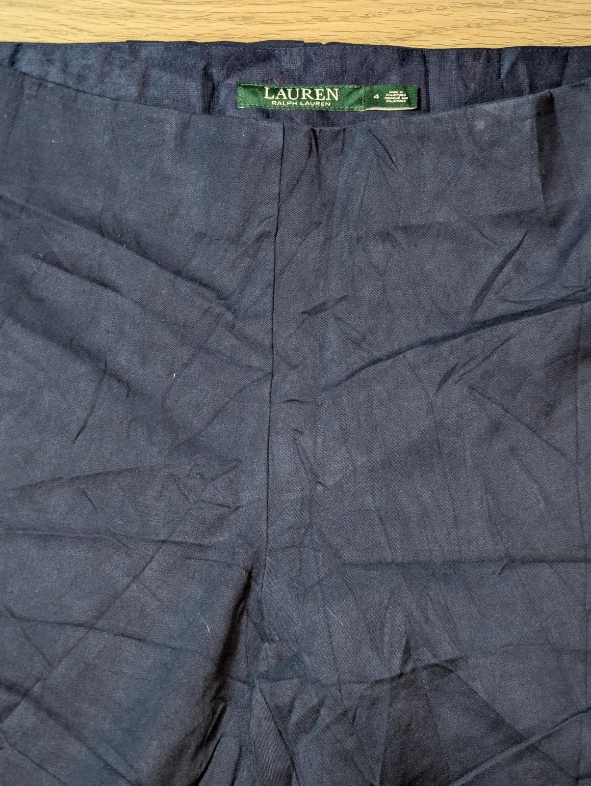 Lauren Ralph Lauren Women's Trousers - Navy - Size 28W 26L