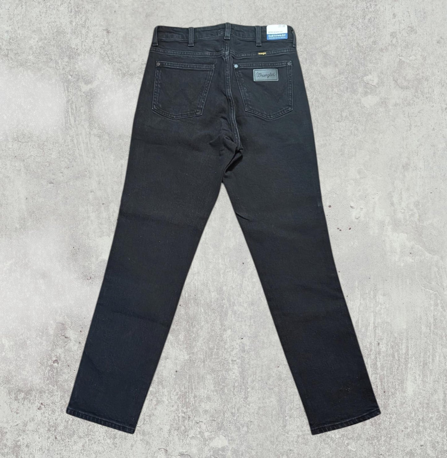 Wrangler Men's Retro Skinny Jeans - Black - Size 27W 29L