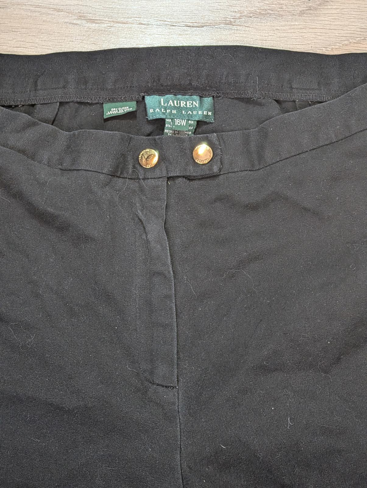 Lauren Ralph Lauren Women's Trousers - Black - Size 36W 29L