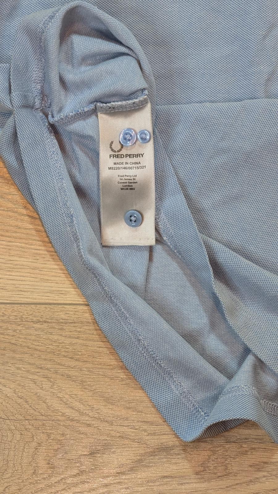 Fred Perry Men's Slim Fit Polo T Shirt - Blue - Size Medium