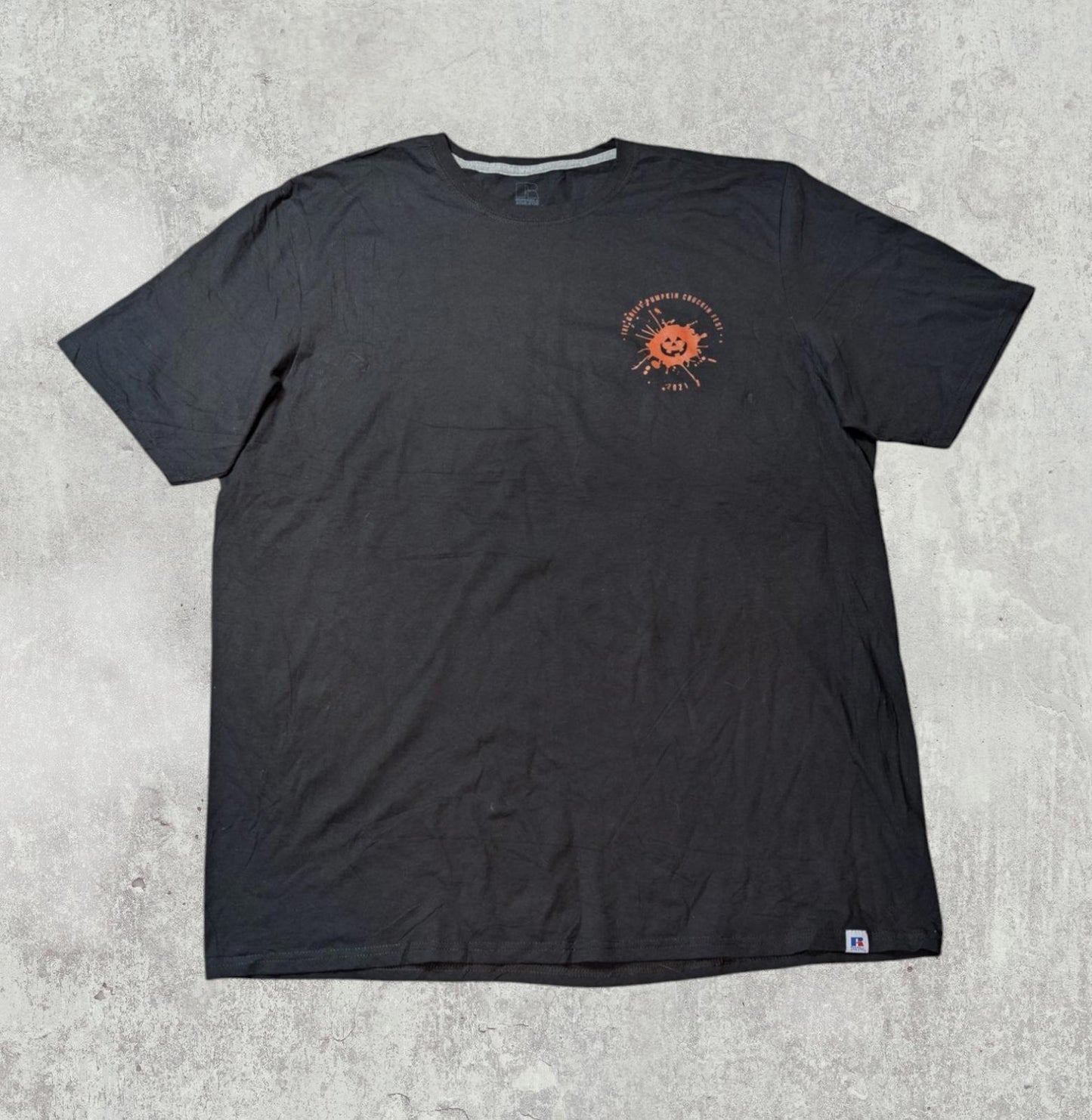 Russell Athletic Men's The Great Pumpkin Chucking T Shirt - Black Size XXL