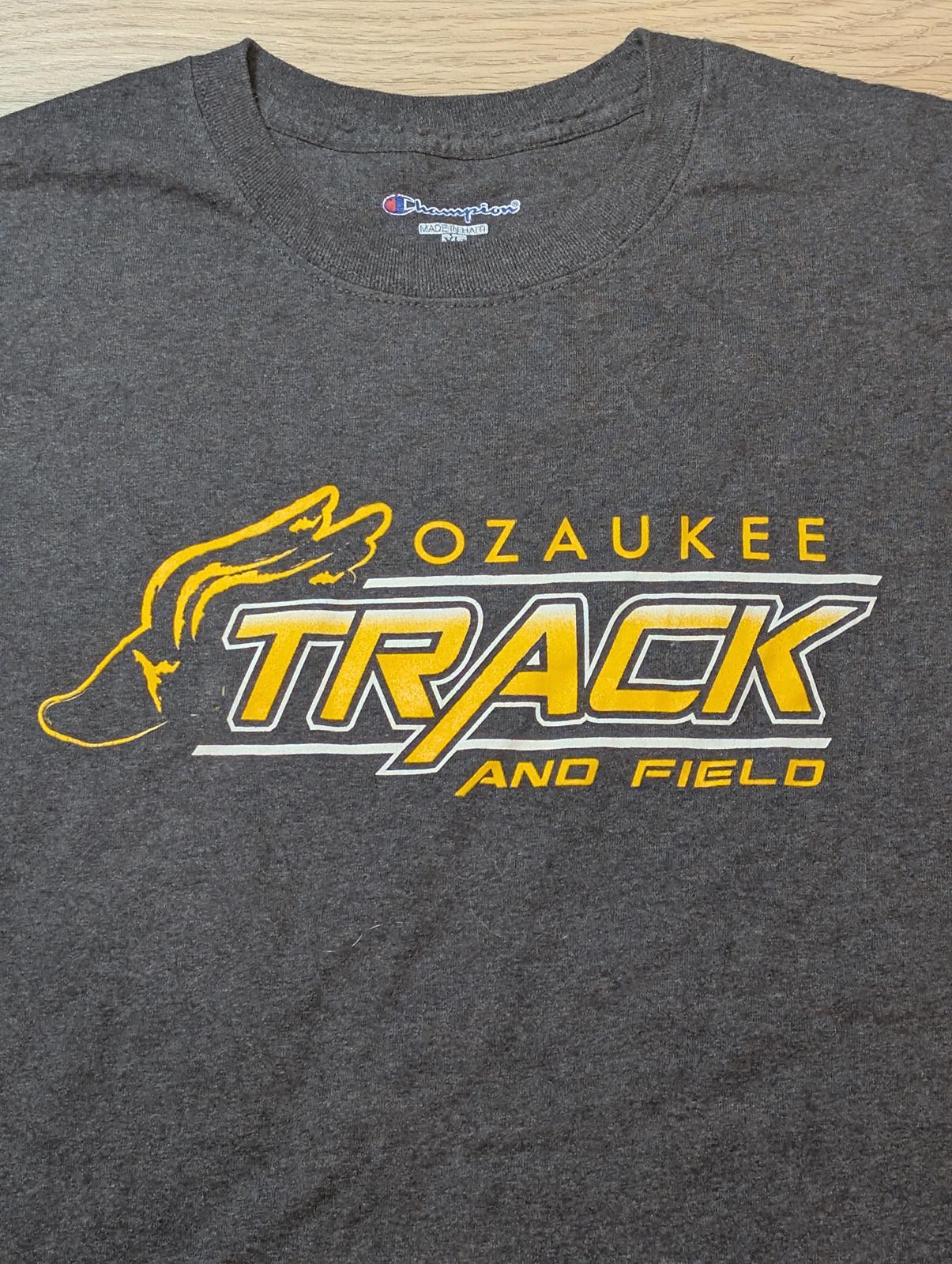 Champion Men's Track & Field T Shirt - Grey - Size XL