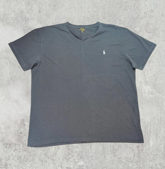 Ralph Lauren Men's V Neck T Shirt - Grey - Size Large