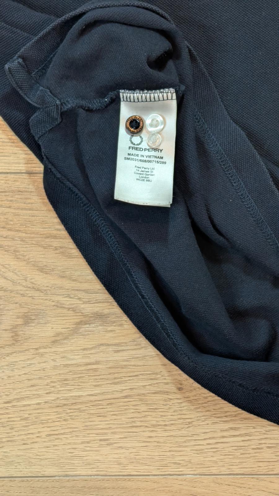 Fred Perry Men's Slim Fit Polo T Shirt - Black - Size Medium