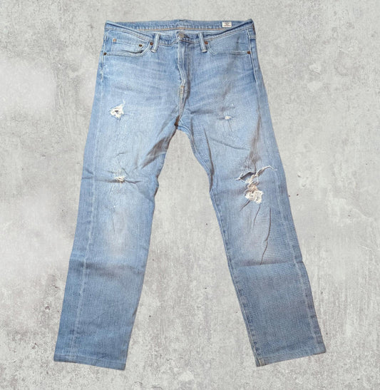 Levi's Men's 508 Distressed Straight Jeans - Blue - Size 33W 28L