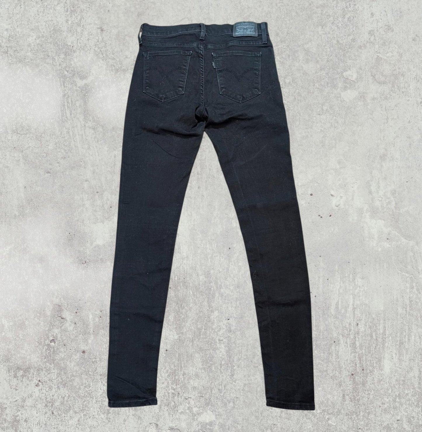 Levi's Women's 710 Super Skinny Jeans - Black - Size 27W 30L