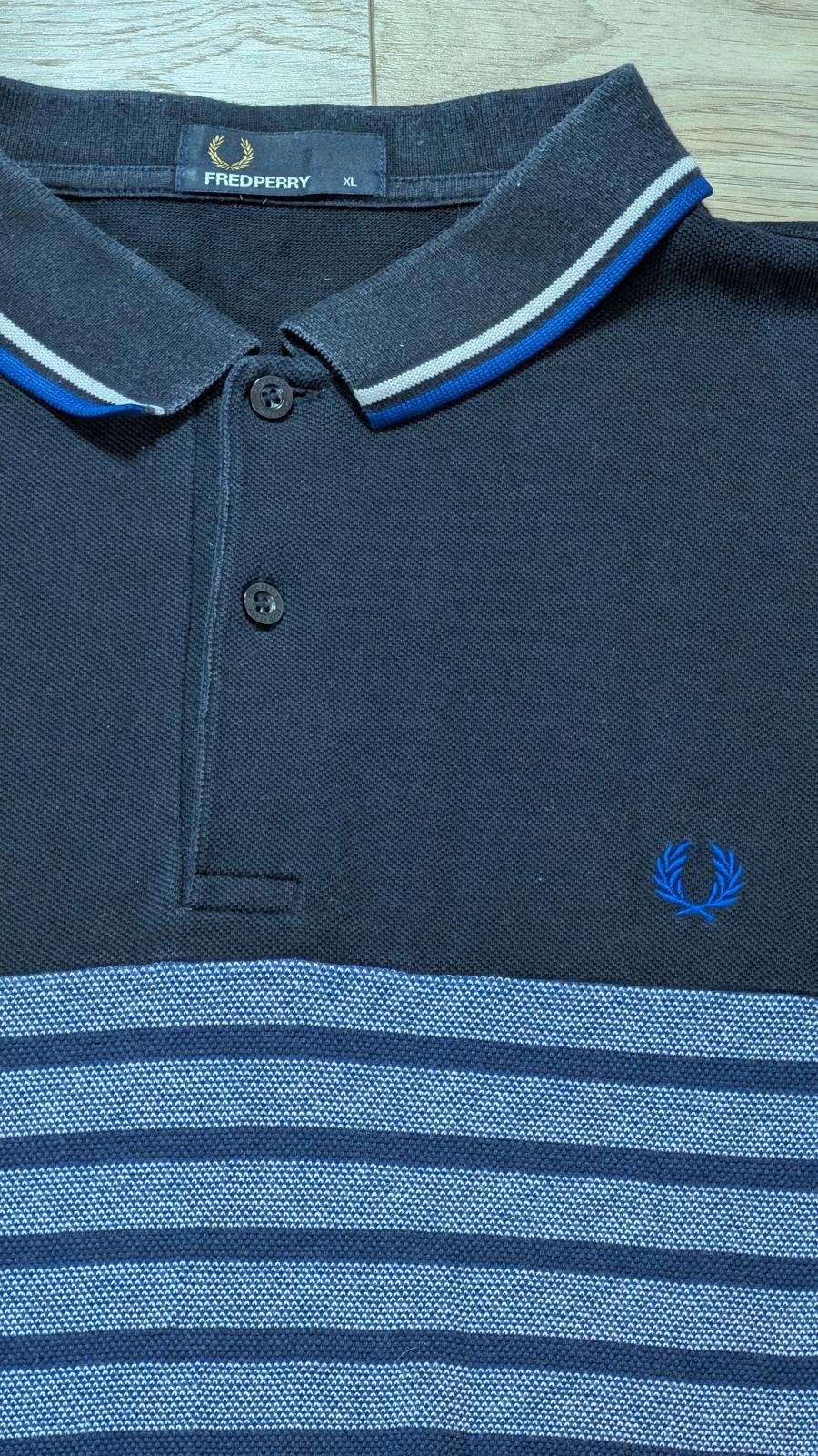 Fred Perry Men's Polo T Shirt - Blue - Size XL