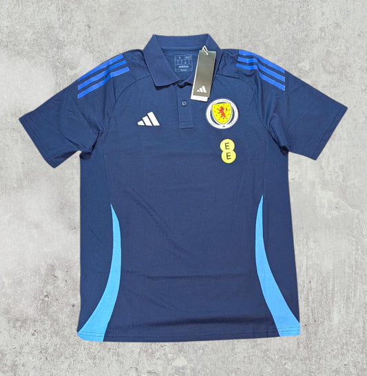 Adidas Men's Scotland Football Polo T Shirt - Navy - Size Small