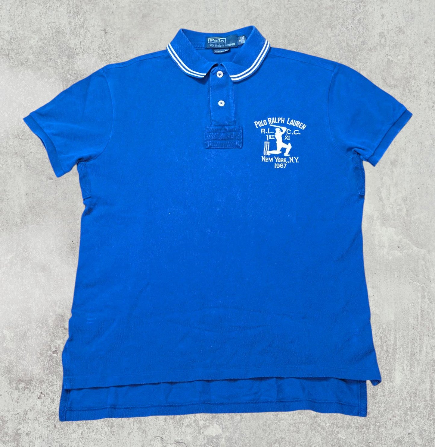 Ralph Lauren Men's Custom Fit Cricket Polo T Shirt - Blue - Size Small