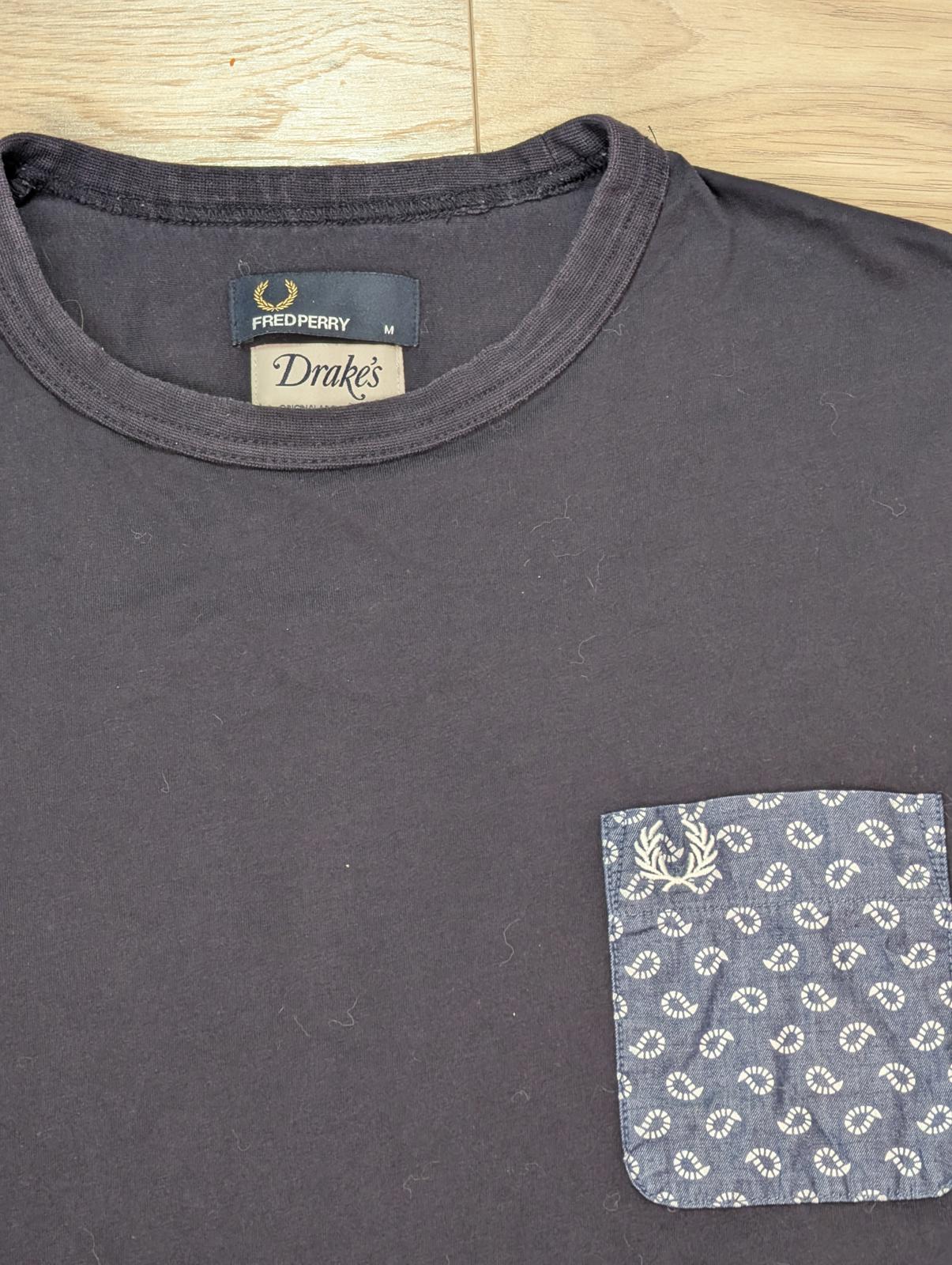 Fred Perry Men's Drake's T Shirt - Navy - Size Medium