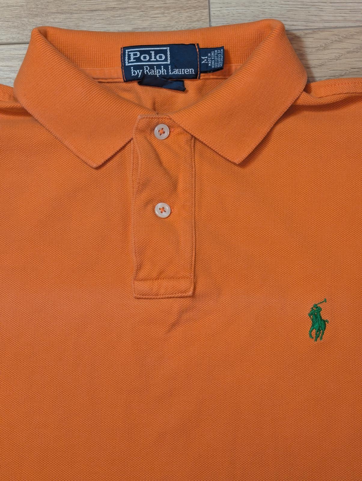 Ralph Lauren Men's Custom Fit Polo T Shirt - Orange - Size Medium