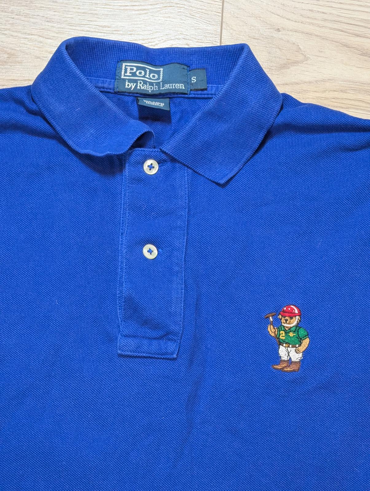 Ralph Lauren Men's Teddy Bear Polo T Shirt - Blue - Size Small