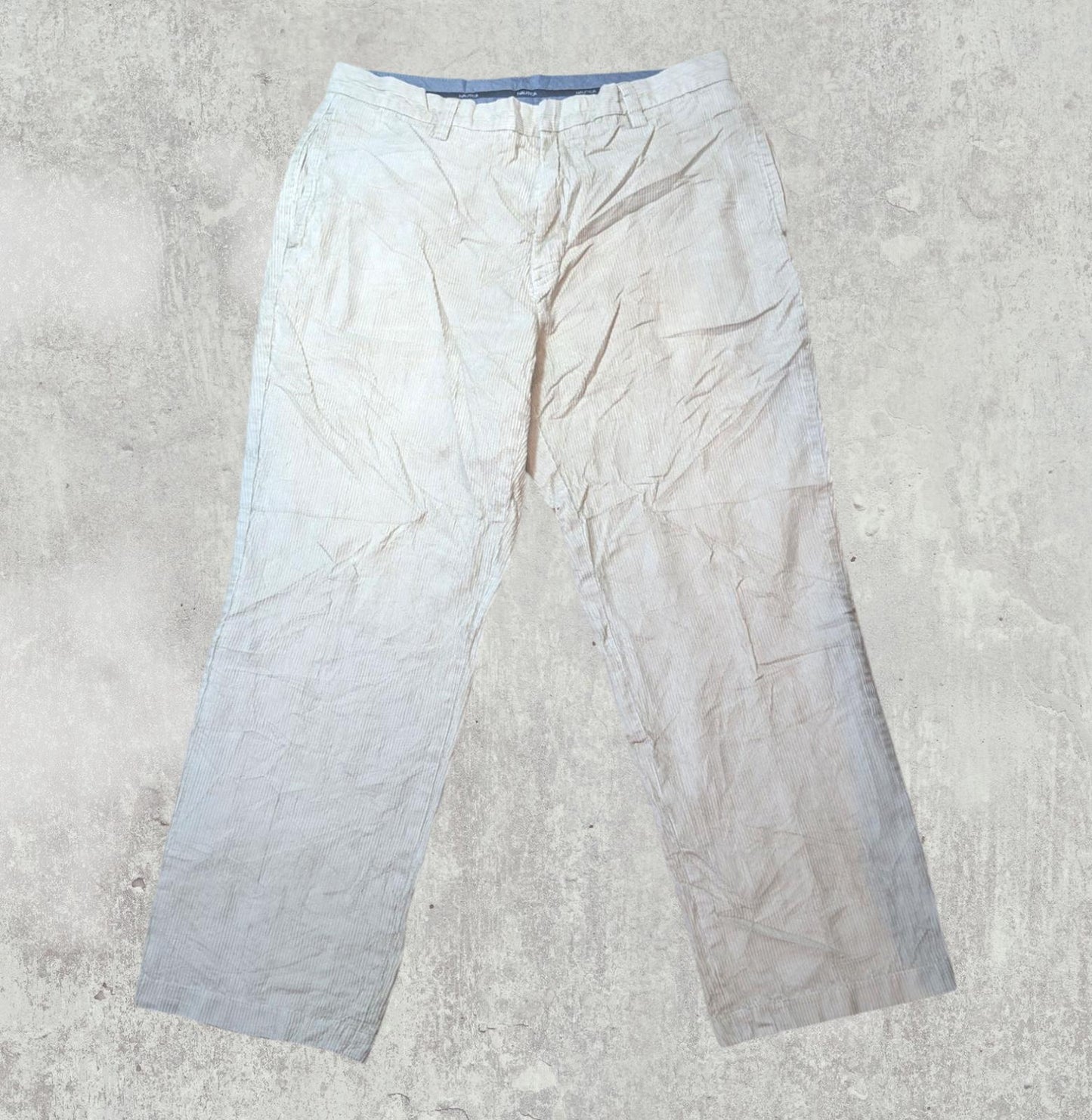 Nautica Men's Corduroy Trousers - Beige - Size 36W 30L