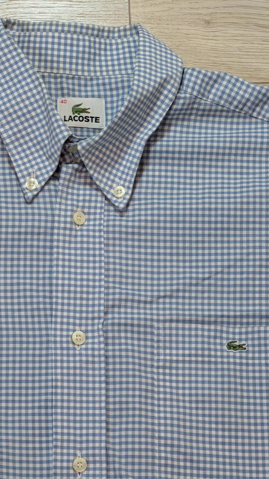 Lacoste Men's Check Shirt - Blue - Size Medium