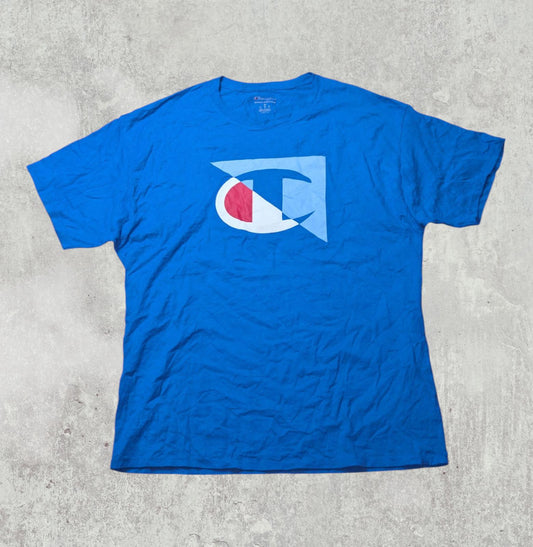 Champion Men's T Shirt - Blue - Size XL