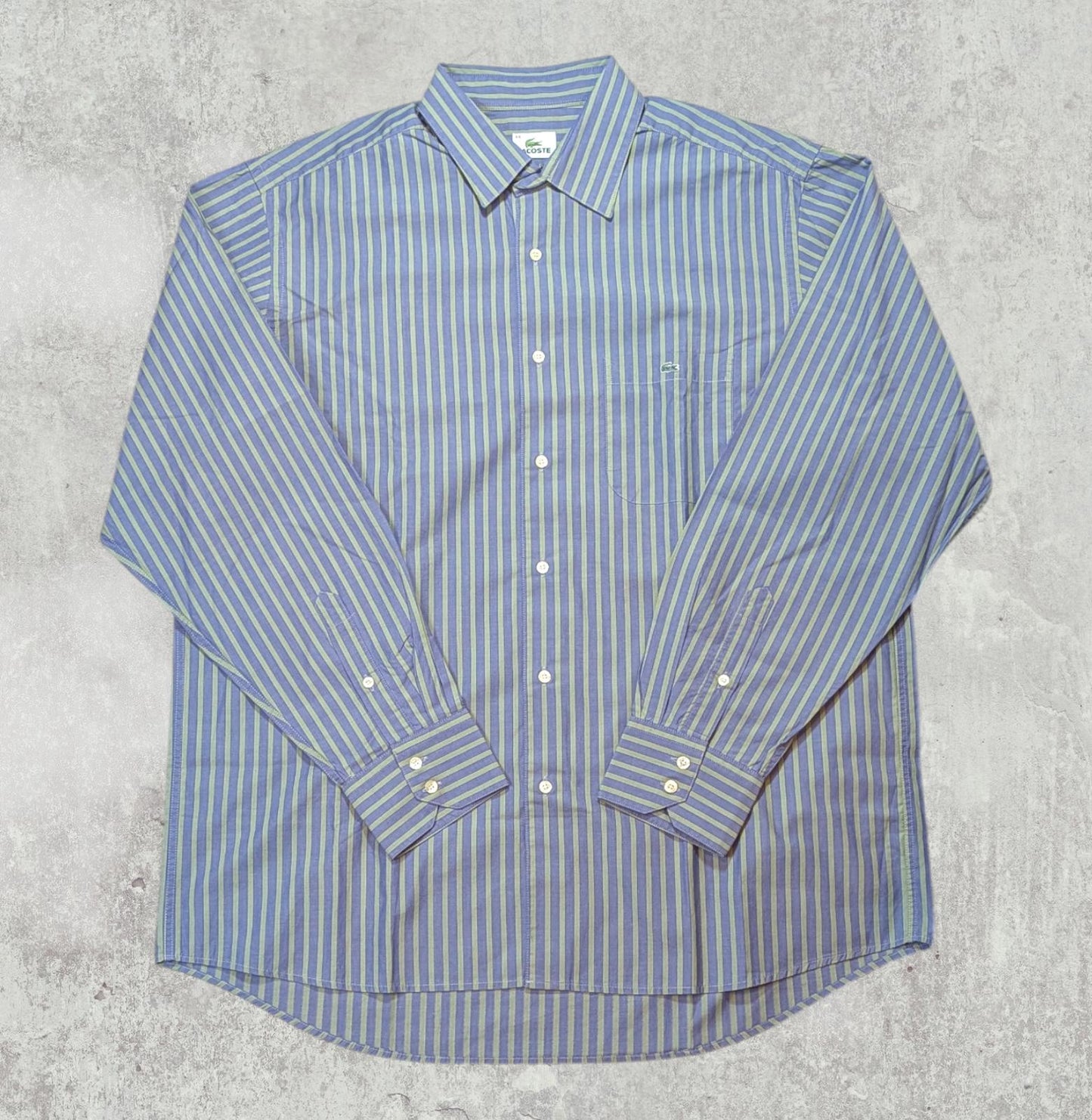 Lacoste Men's Striped Shirt - Purple - Size XL