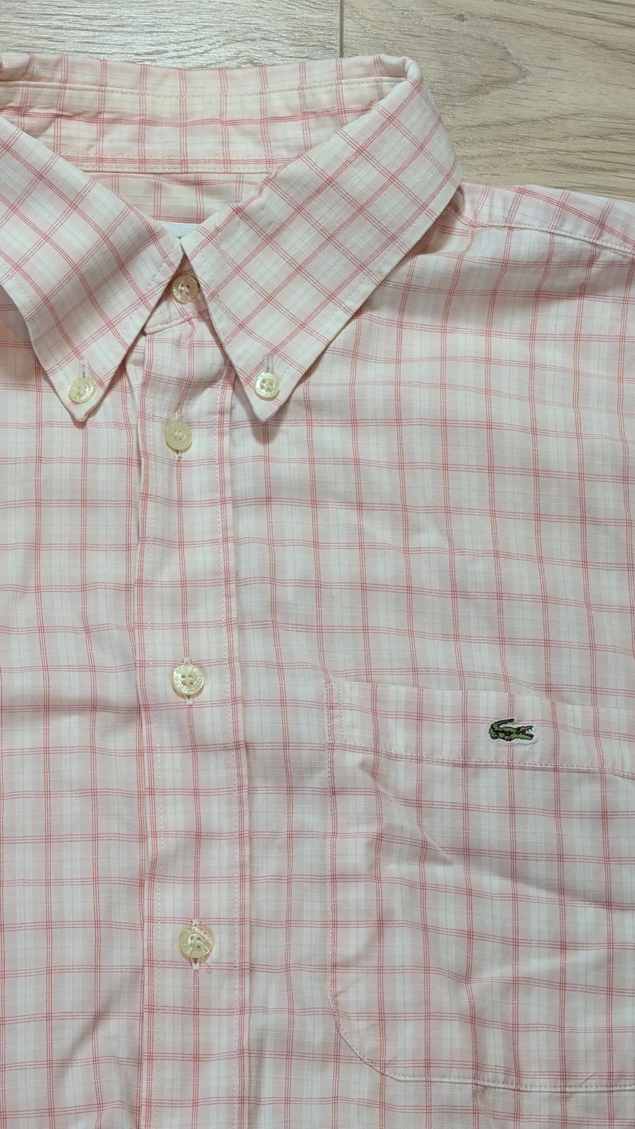 Lacoste Men's Check Shirt - Pink - Size Large
