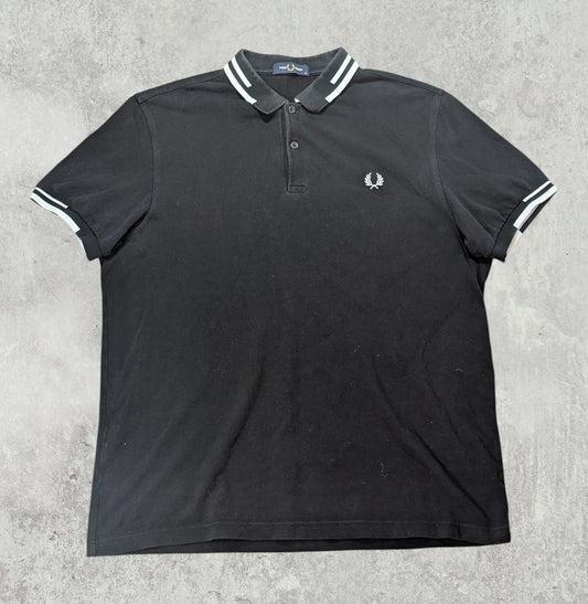 Fred Perry Men's Polo T Shirt - Black - Size XL