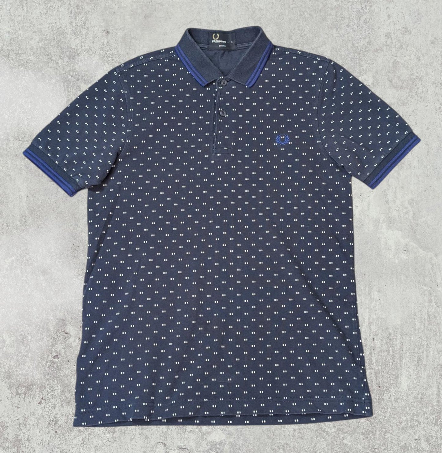Fred Perry Men's Slim Fit Polo T Shirt - Navy - Size Small