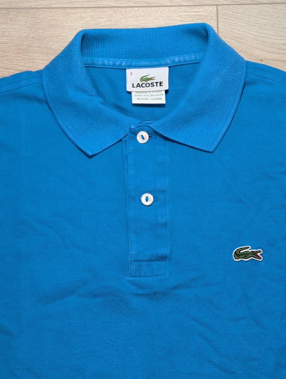Lacoste Men's Polo T Shirt - Blue - Size 3 / Small