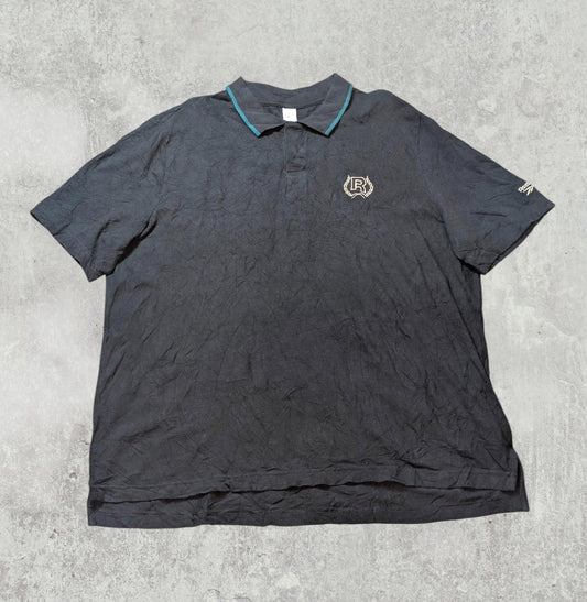 Reebok Men's Vintage Polo T Shirt - Black - Size Large