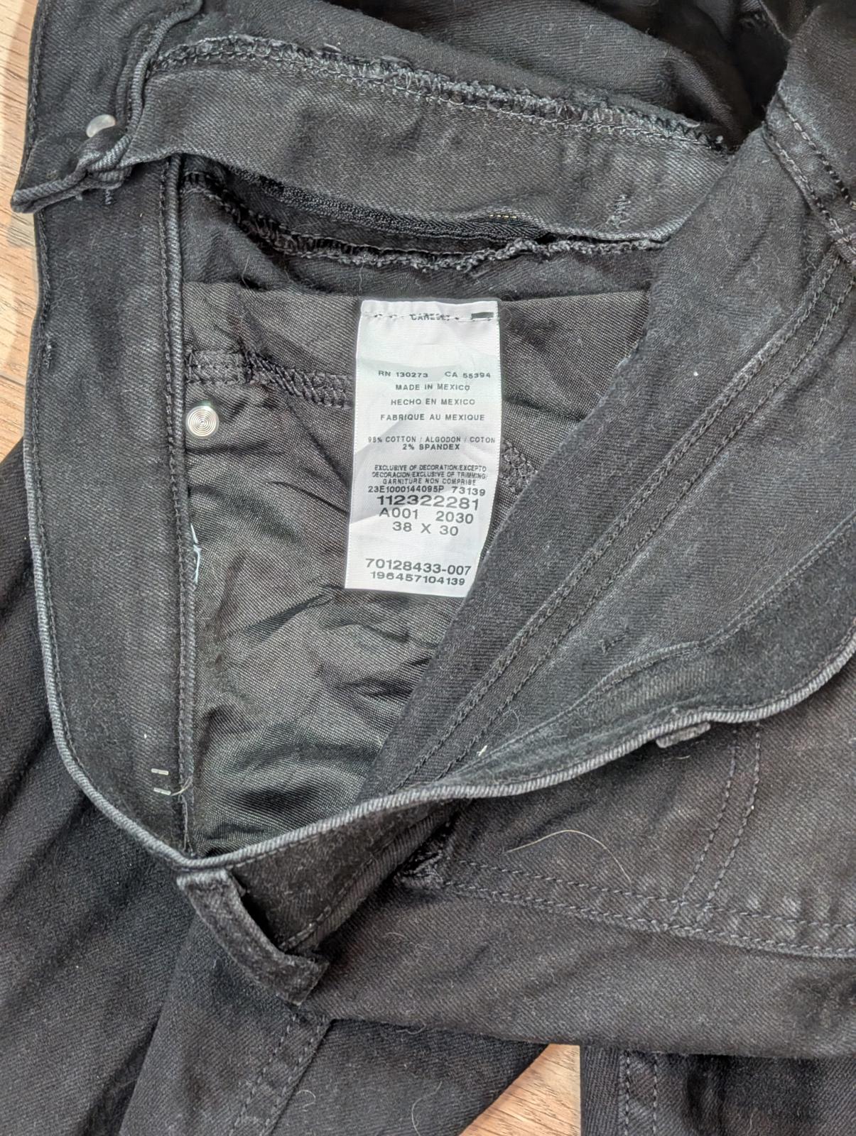 Lee Men's Regular Fit Jeans - Black - Size 38W 30L