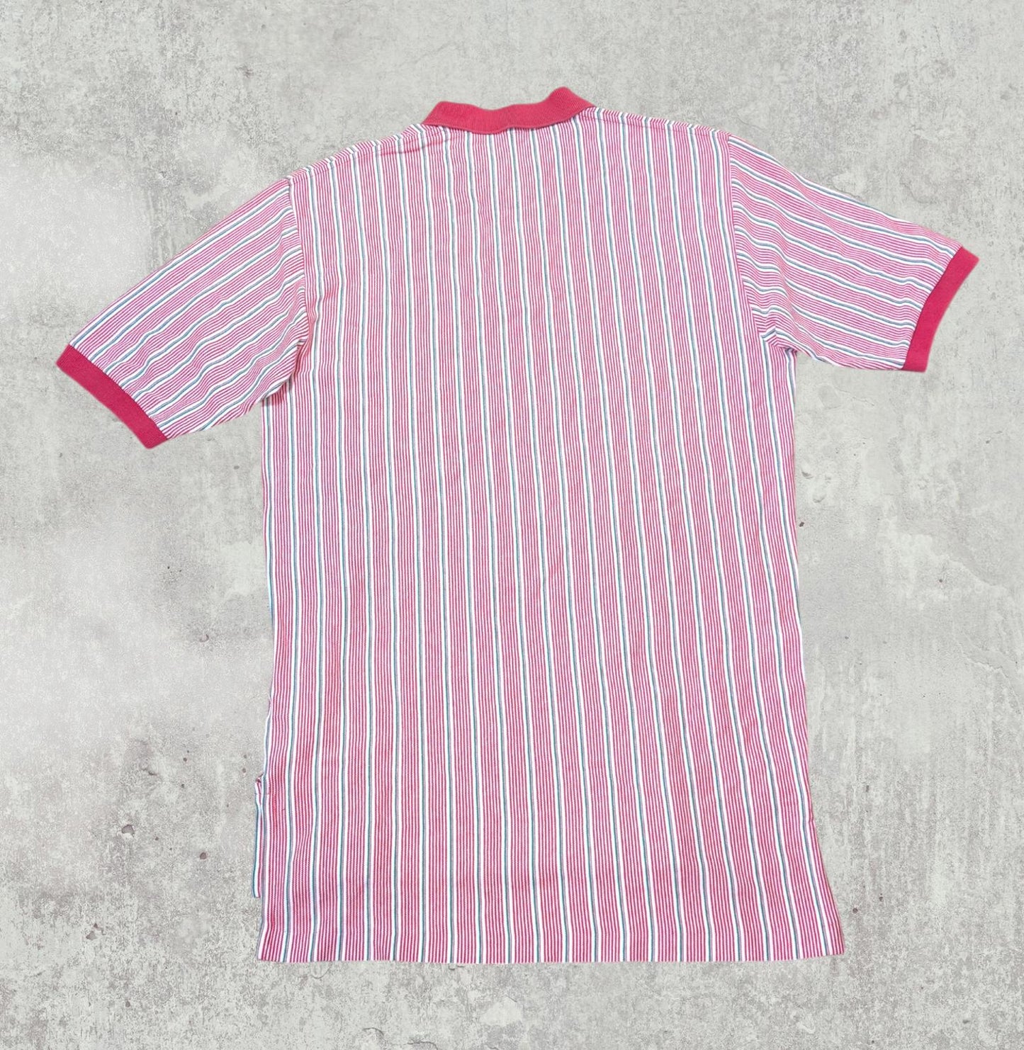 Ralph Lauren Men's Striped Polo T Shirt - Red - Size Medium