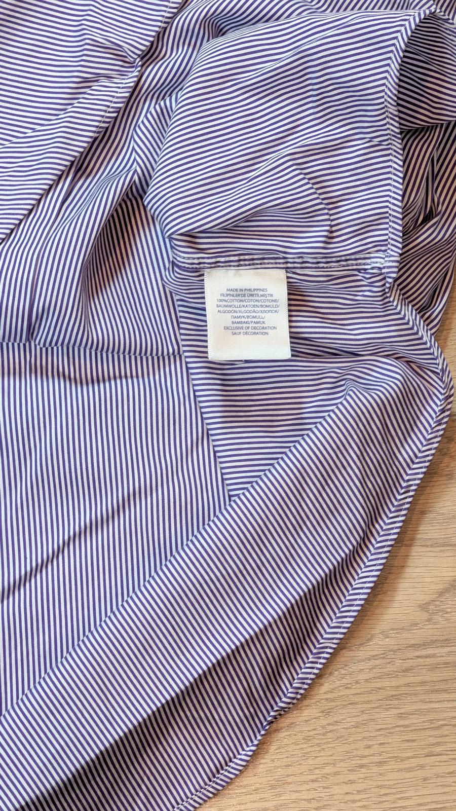 Ralph Lauren Men's Striped Shirt - Purple - Size Large