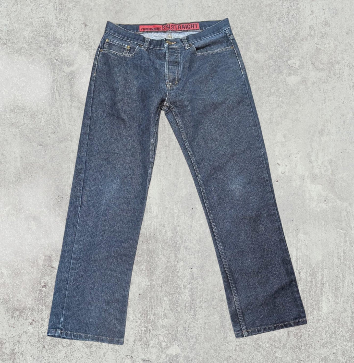 PRM DNM89 George Men's Straight Jeans - Blue - Size 32W 29L