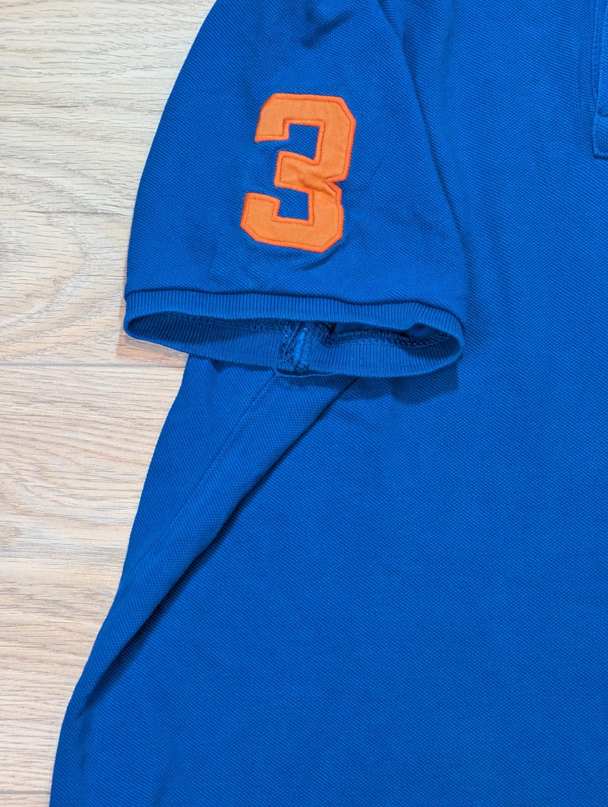 Ralph Lauren Men's Custom Fit Big Pony Polo T Shirt - Blue - Size Large