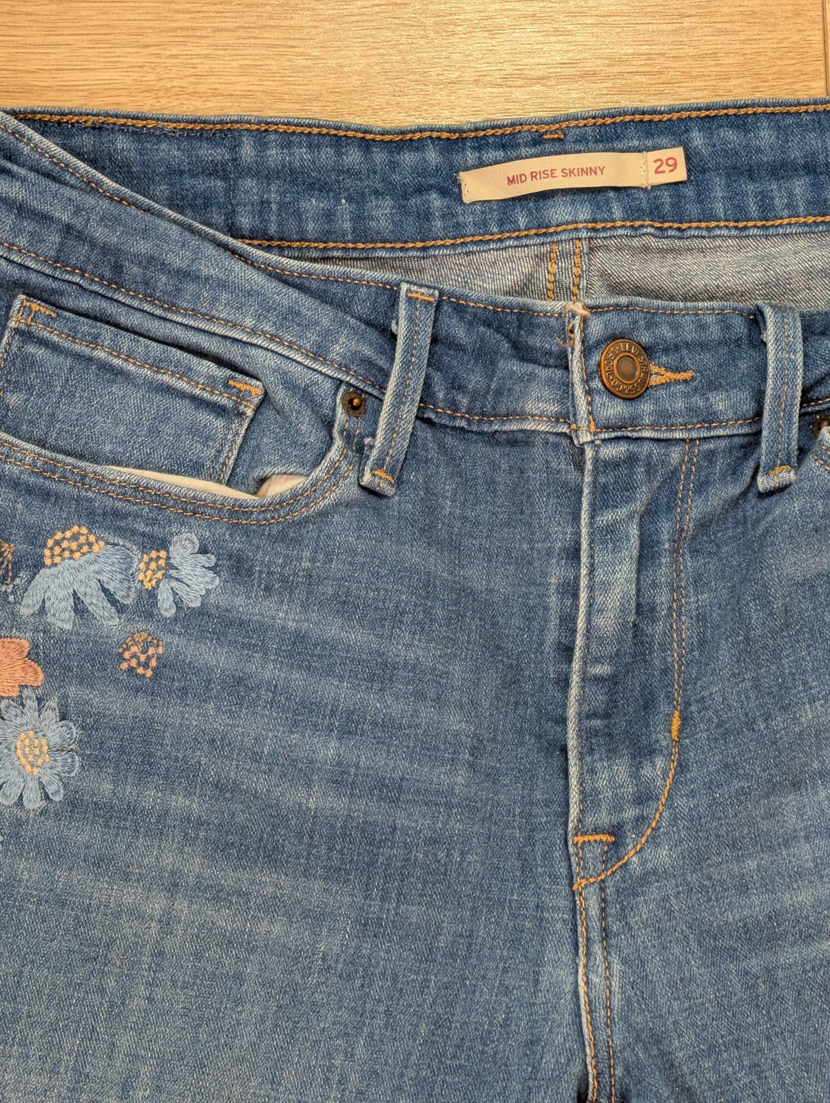 Levi's Women's Mid Rise Skinny Jeans - Blue - Size 29W 32L