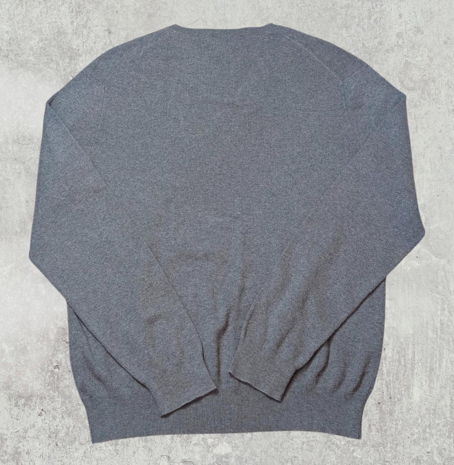 Ralph Lauren Men's V Neck Sweatshirt Jumper - Grey - Size Medium