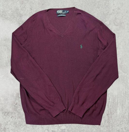 Ralph Lauren Men's Sweatshirt Jumper - Burgundy - Size XL