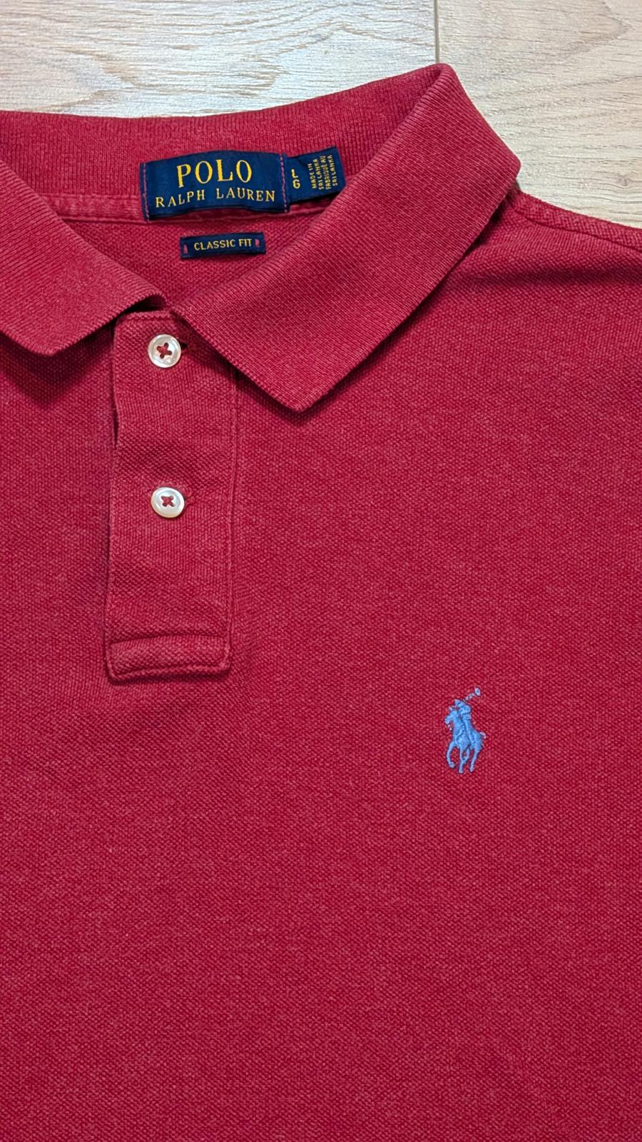 Ralph Lauren Men's Classic Fit Polo T Shirt - Red - Size Large