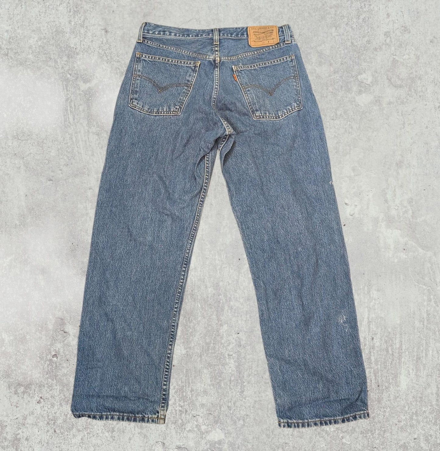 Levi's Men's Orange Tab Straight Jeans - Blue - Size 32W 30L