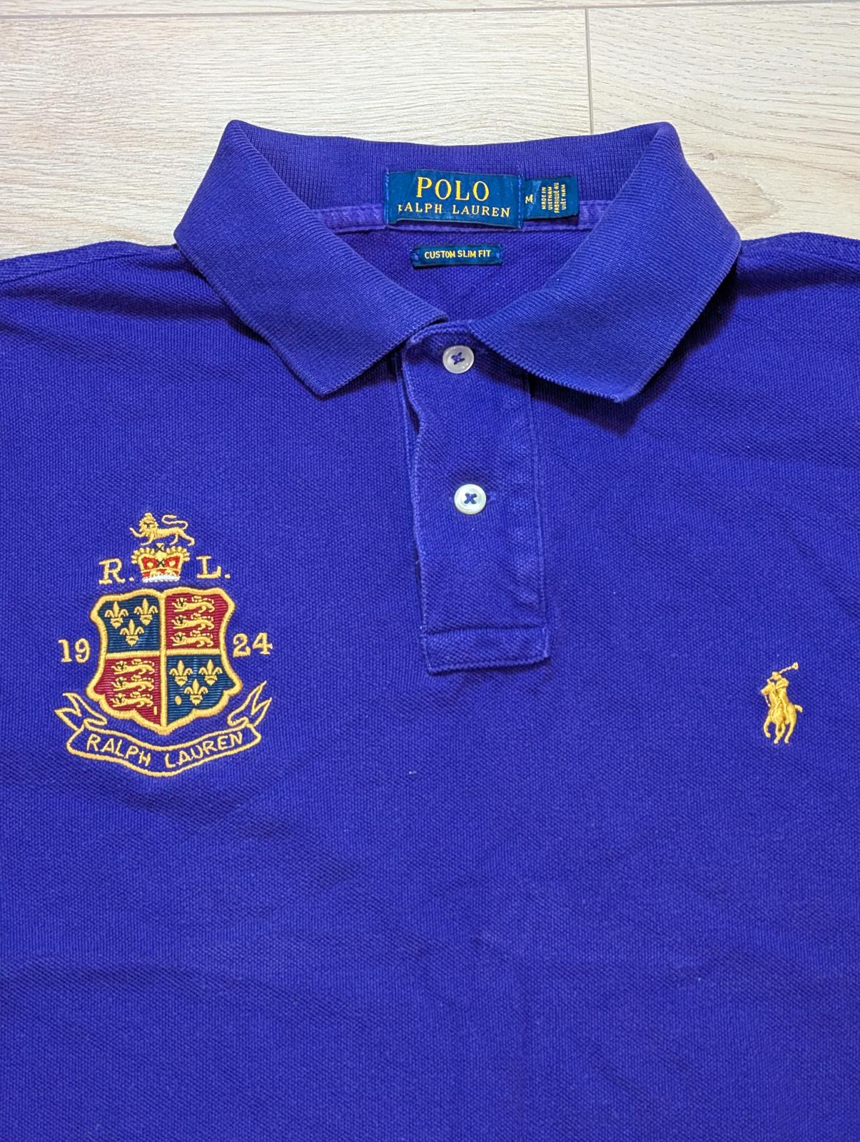 Ralph Lauren Men's Custom Slim Fit Polo T Shirt - Purple - Size Medium