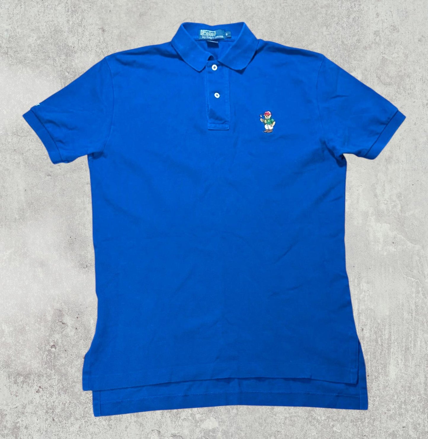 Ralph Lauren Men's Teddy Bear Polo T Shirt - Blue - Size Small