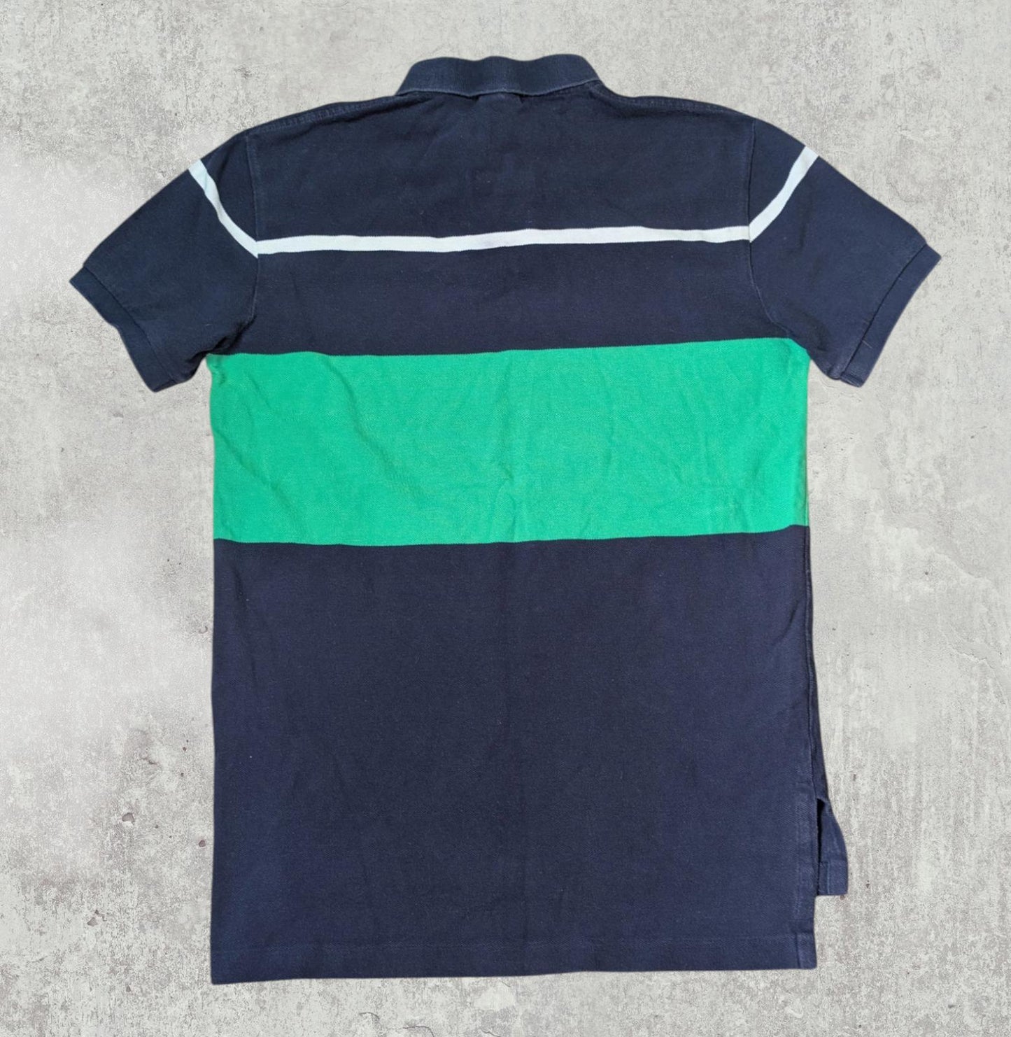 Ralph Lauren Men's Custom Fit Polo T Shirt - Navy & Green - Size Small