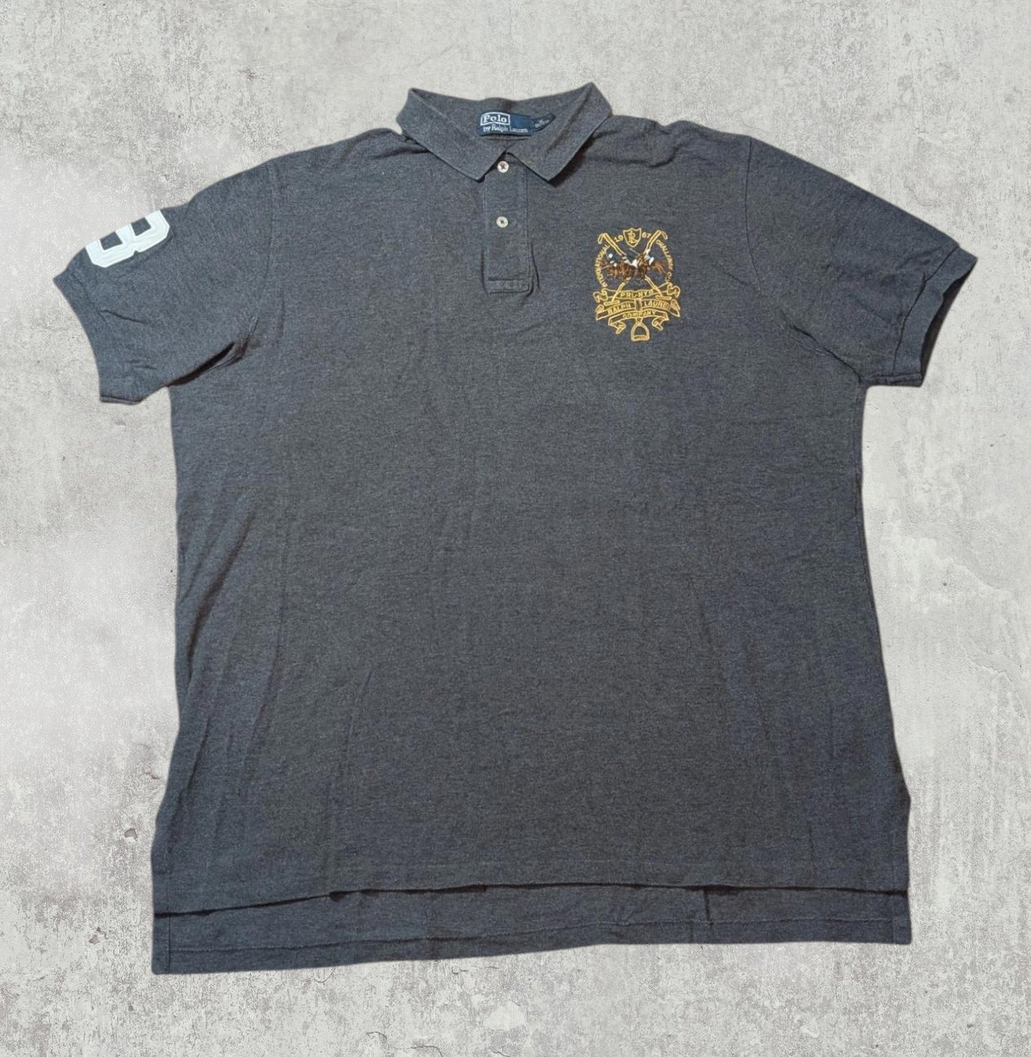 Ralph Lauren Men's Challenge Cup Polo T Shirt - Grey - Size XL