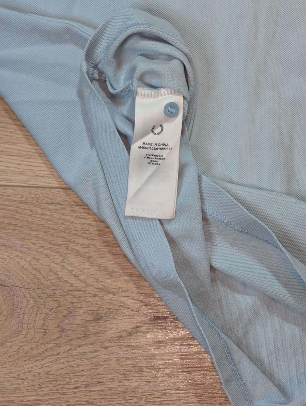 Fred Perry Men's Polo T Shirt - Blue - Size Large