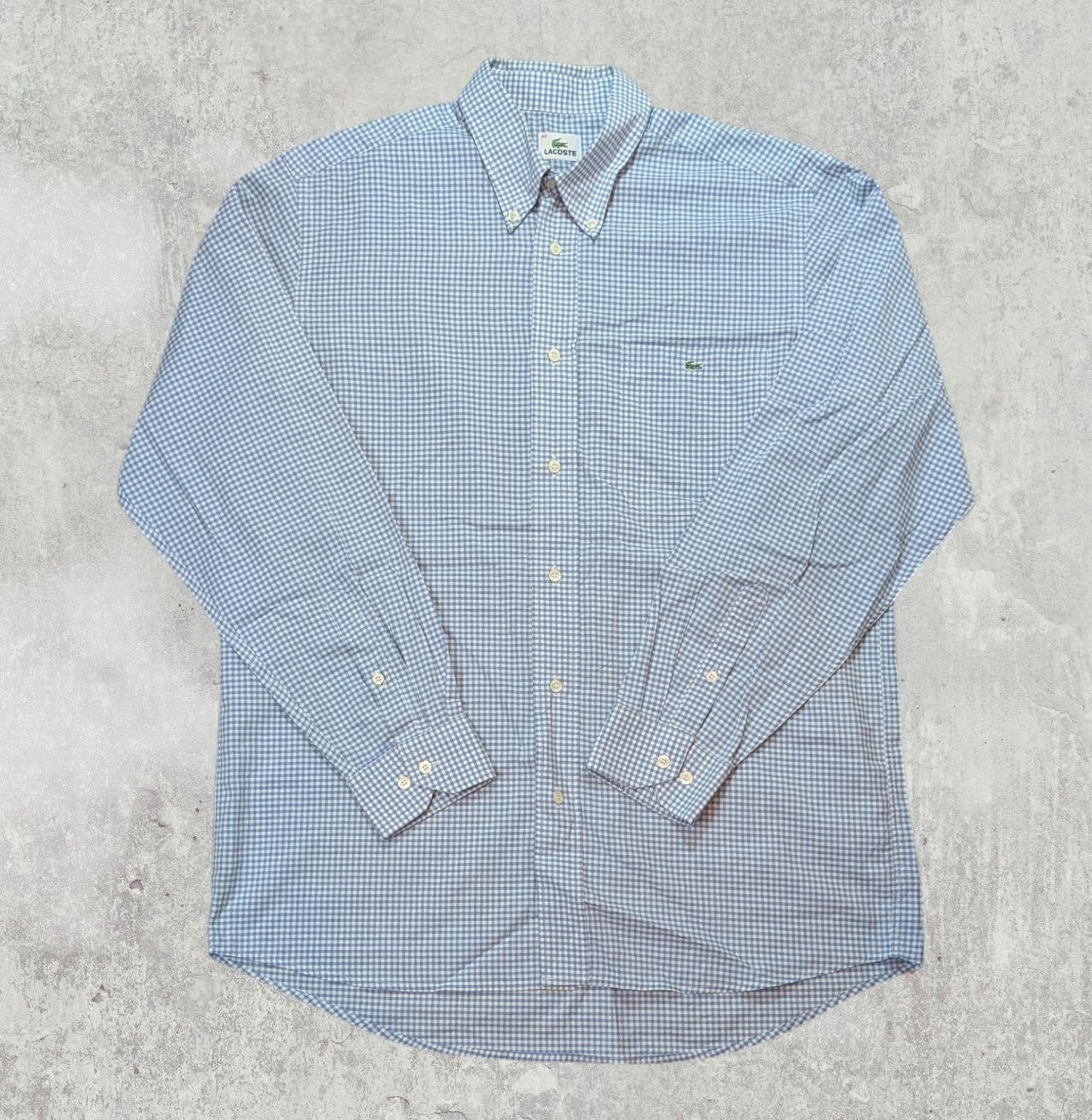 Lacoste Men's Check Shirt - Blue - Size Medium