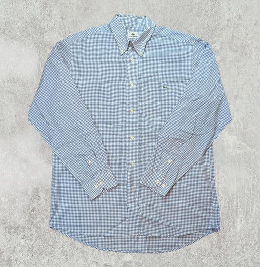 Lacoste Men's Check Shirt - Blue - Size Medium