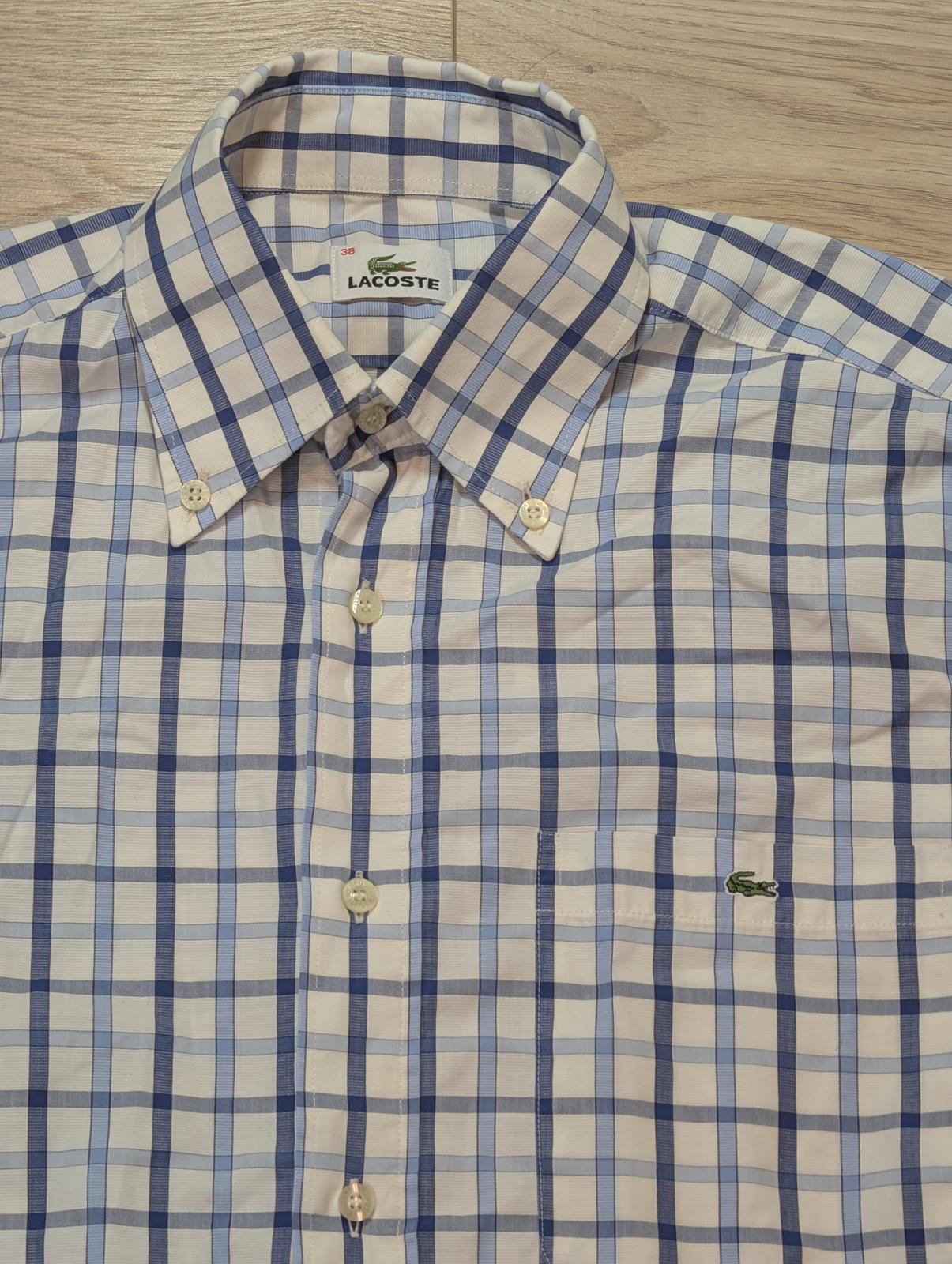 Lacoste Men's Check Shirt - White - Size Small