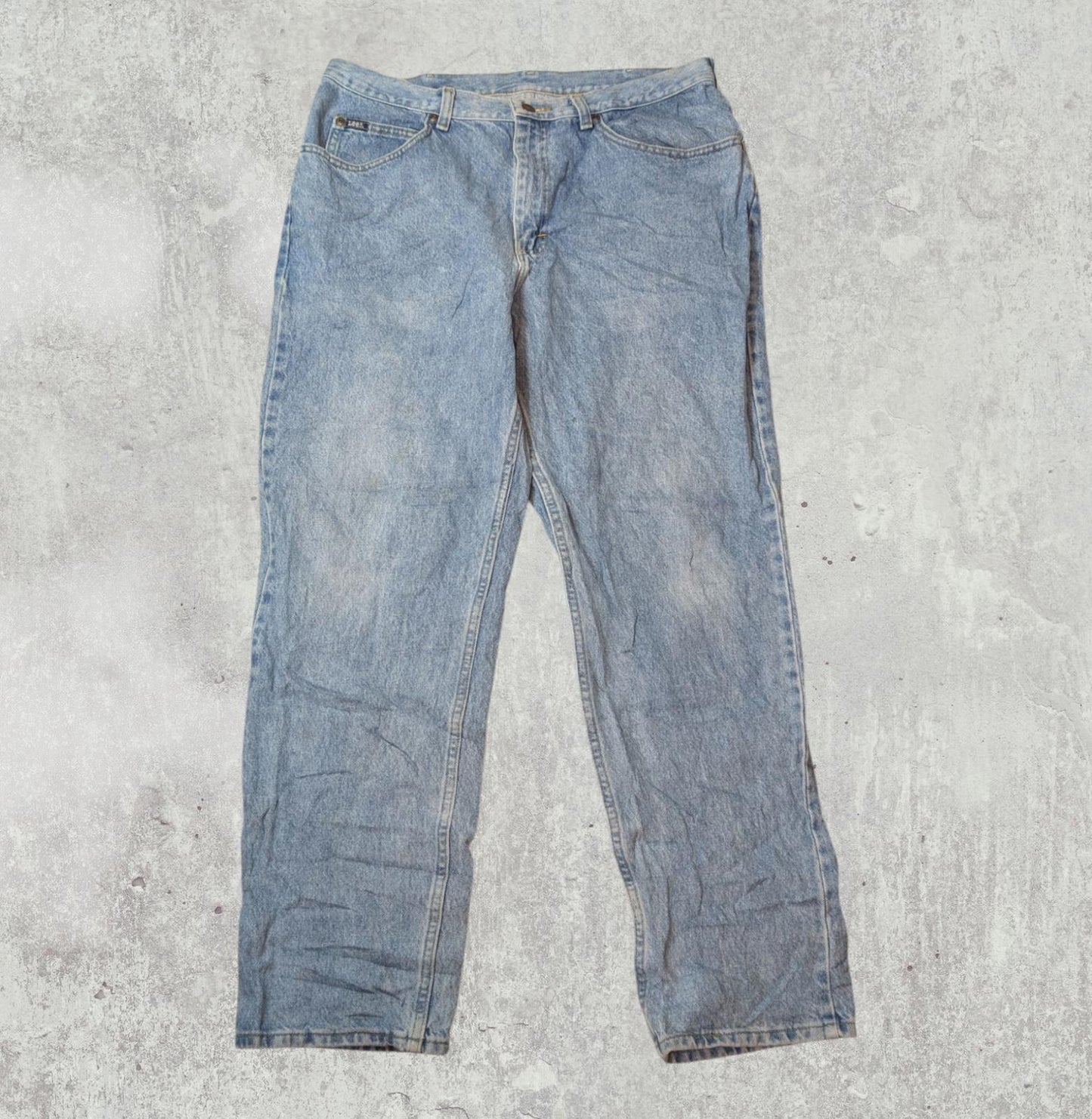 Lee Men's Straight Jeans - Blue - Size 33W 32L