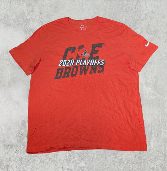 Nike Men's Cleveland Browns T Shirt - Orange - Size XL
